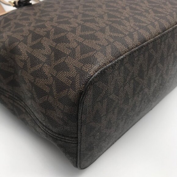 Michael Kors Jet Set Signature Coated Canvas Tote - Picture 8 of 11